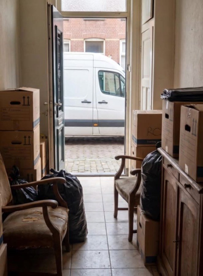 Woningontruiming, klaar voor afvoer