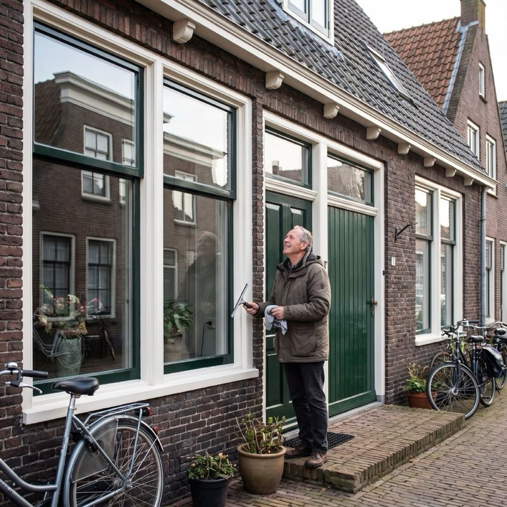 Tevreden klant bekijkt het resultaat
